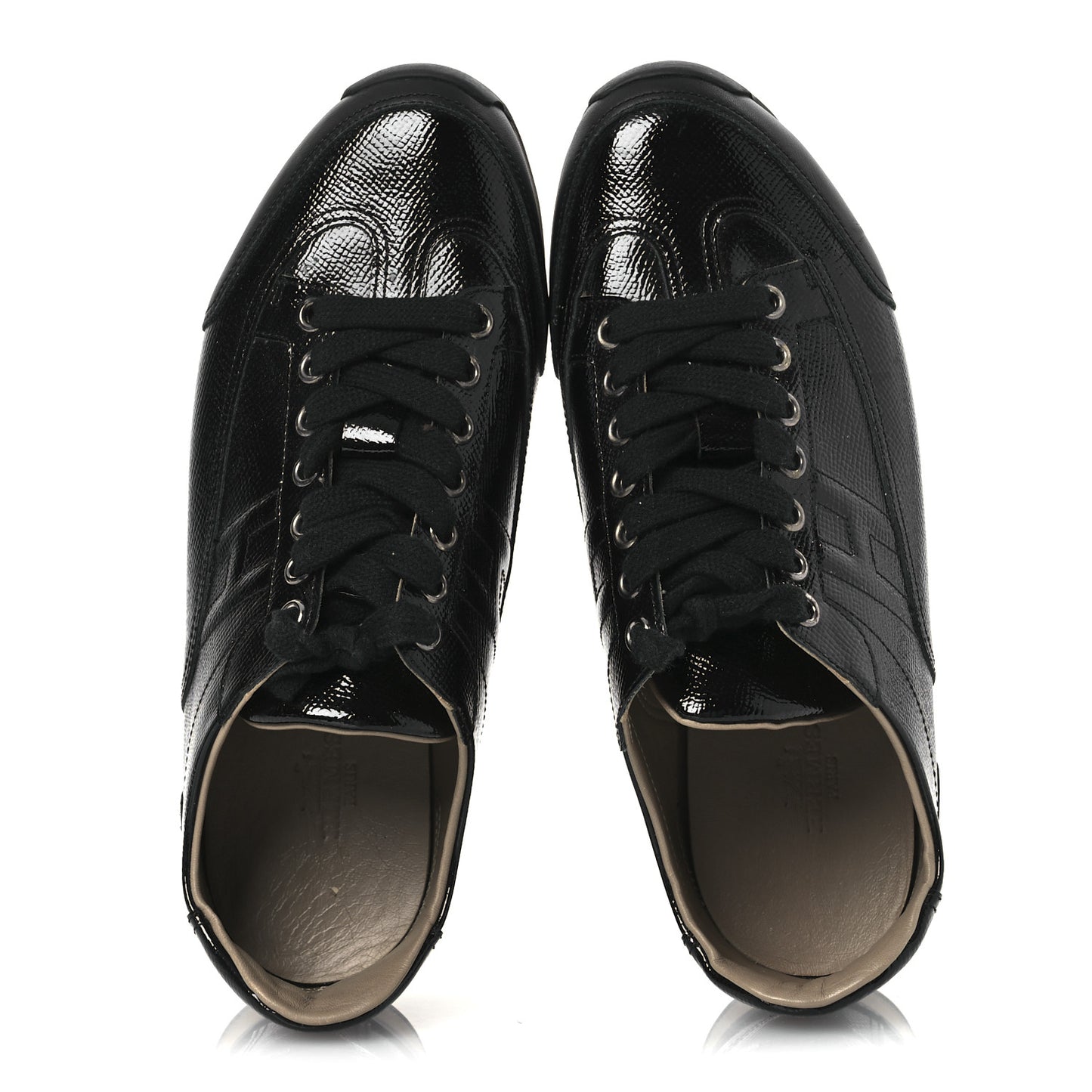Patent Epsom Calfskin Trail Sneakers 37 Black