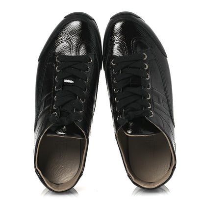 Hermes Patent Epsom Calfskin Trail Sneakers 37 Black 2 of 14