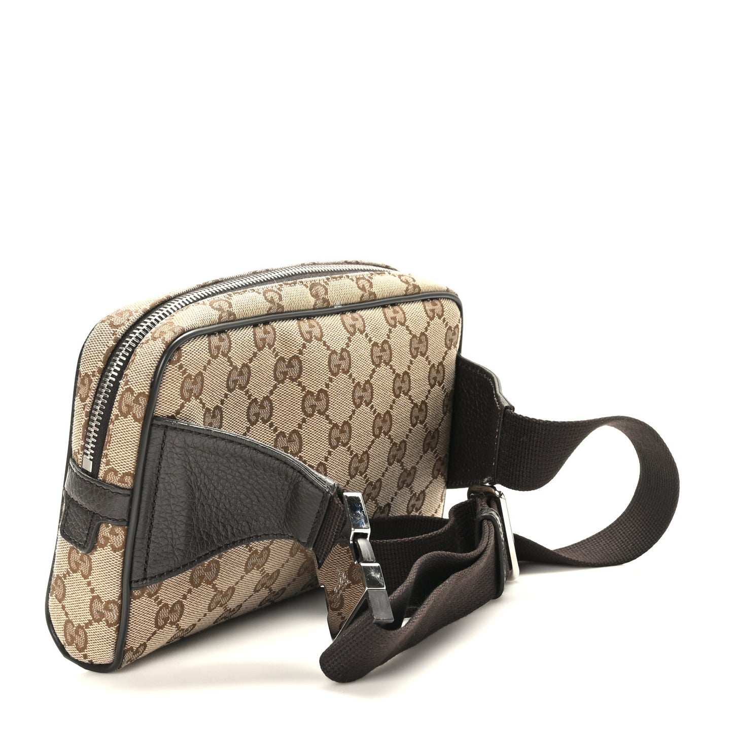 Monogram Dollar Calfskin Belt Bag Beige Ebony Testa di Moro Marrone Scuro