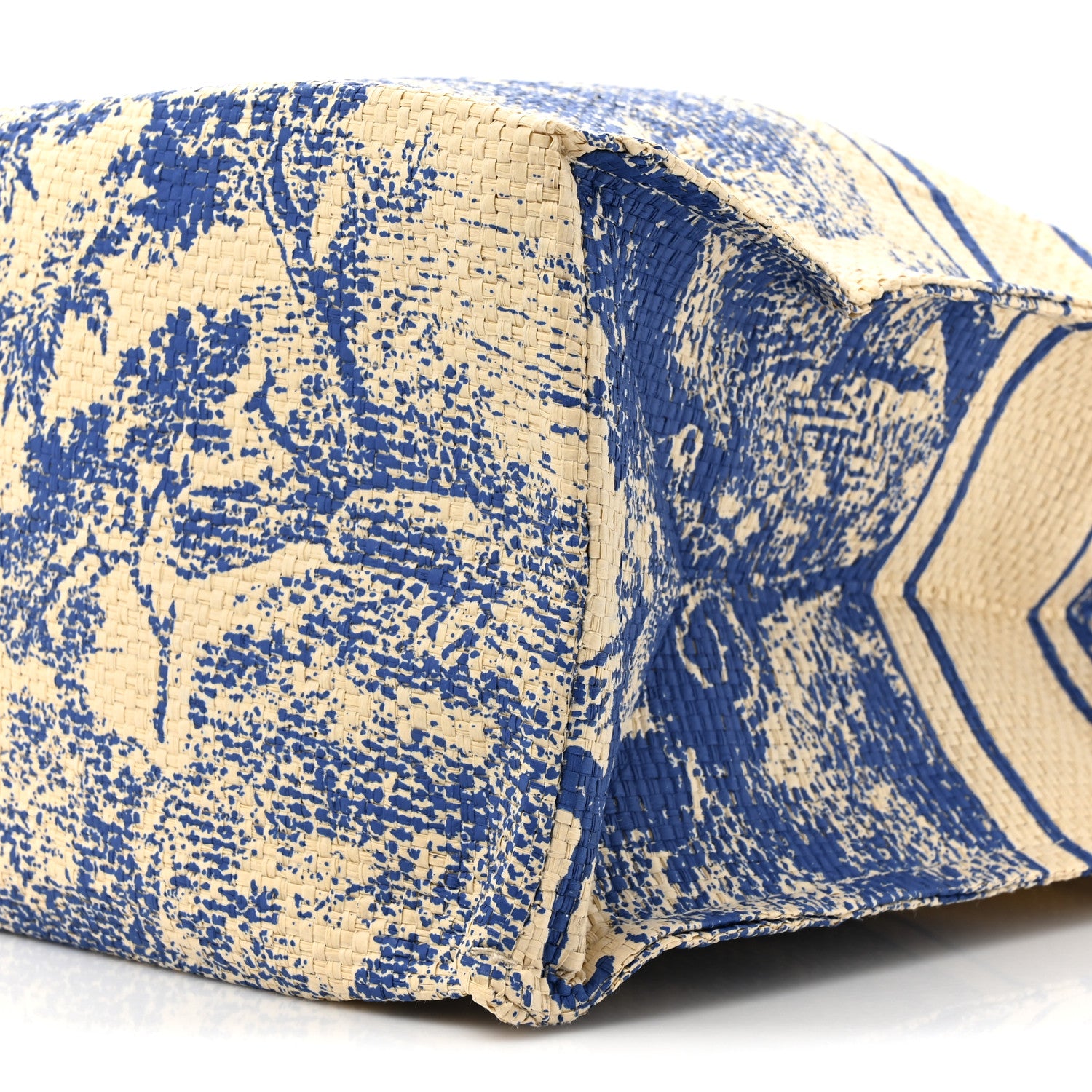 Christian Dior Straw Dioriviera Tote Blue 8 of 9