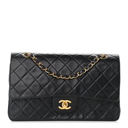 Chanel Lambskin Quilted Medium Double Flap Navy 1 of 15