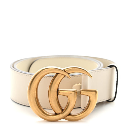 Gucci Calfskin Double G 40mm Belt 80 32 Mystic White 1 of 5