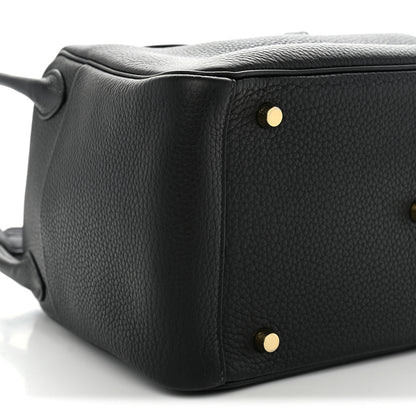 Hermes Taurillon Clemence Lindy 30 Black 9 of 10