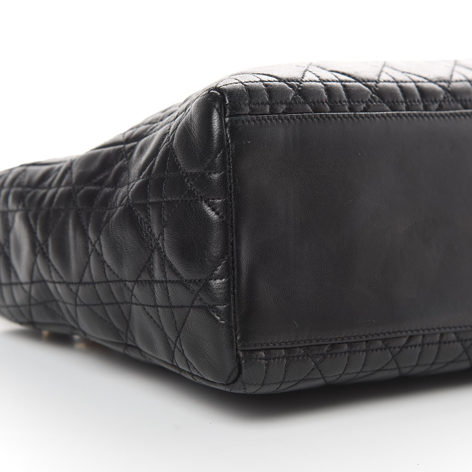Christian Dior Lambskin Cannage Medium Lady Dior Black 9 of 15