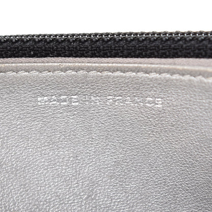 Chanel Lambskin Camellia Embossed Wallet On Chain WOC Black 7 of 11