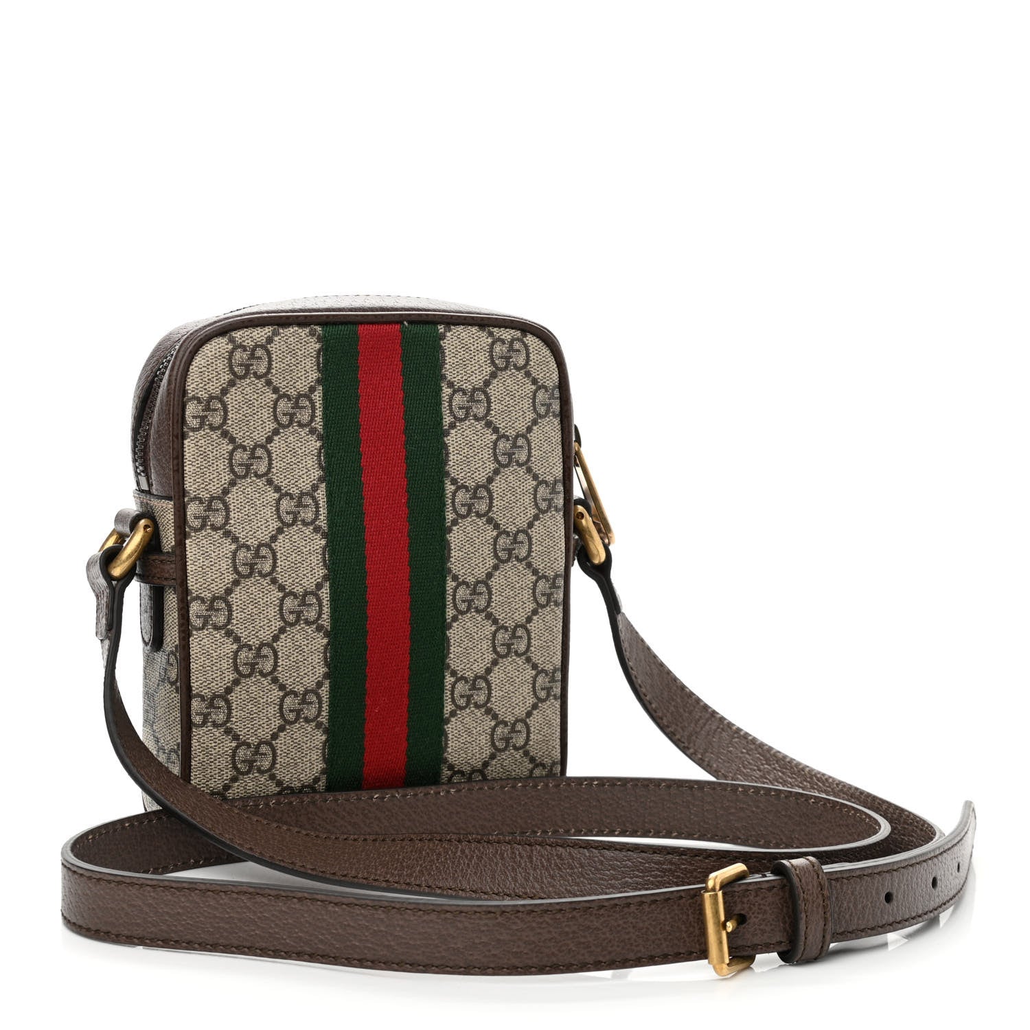 Gucci GG Supreme Monogram Web Mini Ophidia Messenger Brown 3 of 10