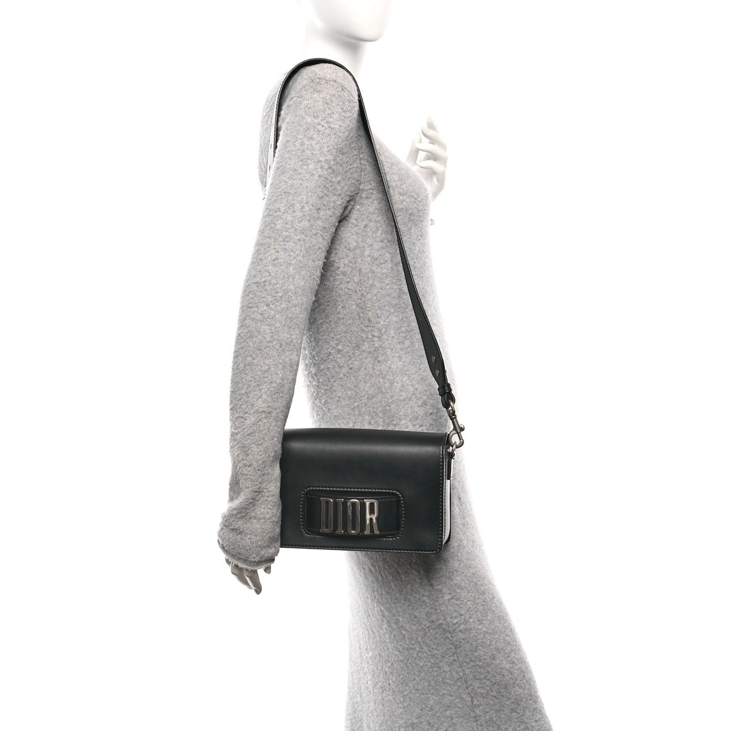 Smooth Calfskin Dio(r)evolution Flap Bag Black