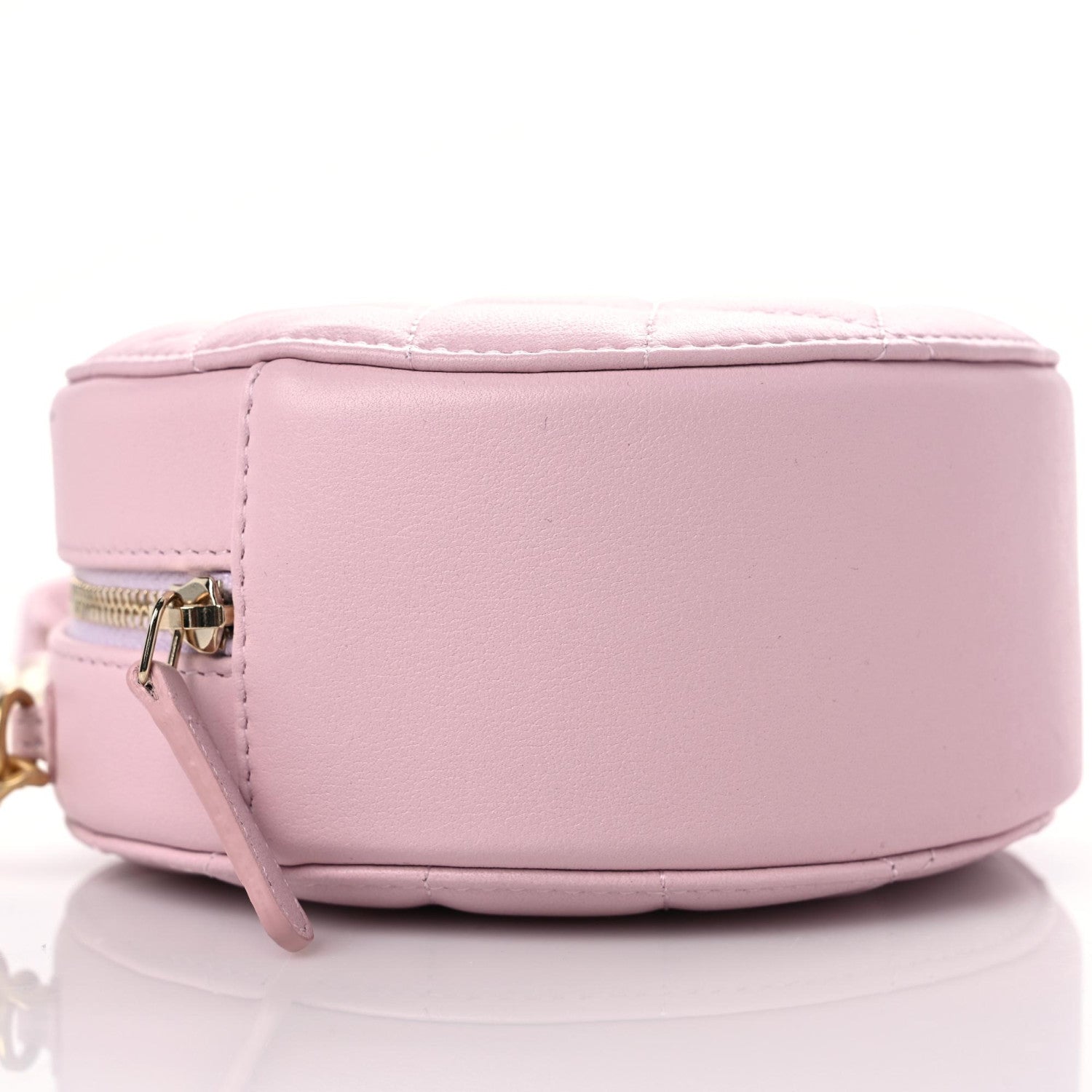 Chanel Calfskin Quilted Pearl Round Clutch With Chain Light Pink 5 of 10