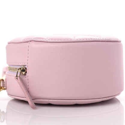 Chanel Calfskin Quilted Pearl Round Clutch With Chain Light Pink 5 of 10
