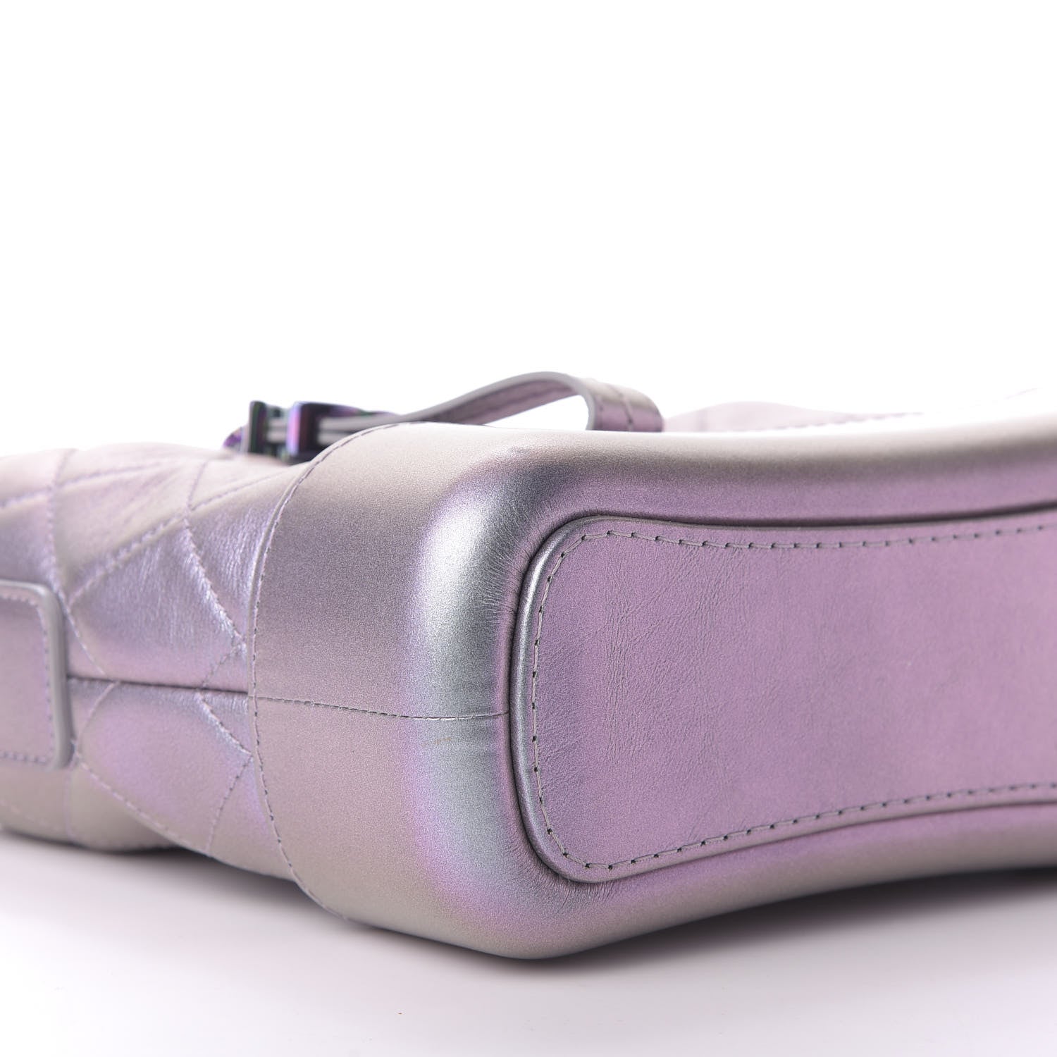 Chanel Iridescent Lambskin Calfskin Quilted Small Gabrielle Hobo Light Purple 6 of 12