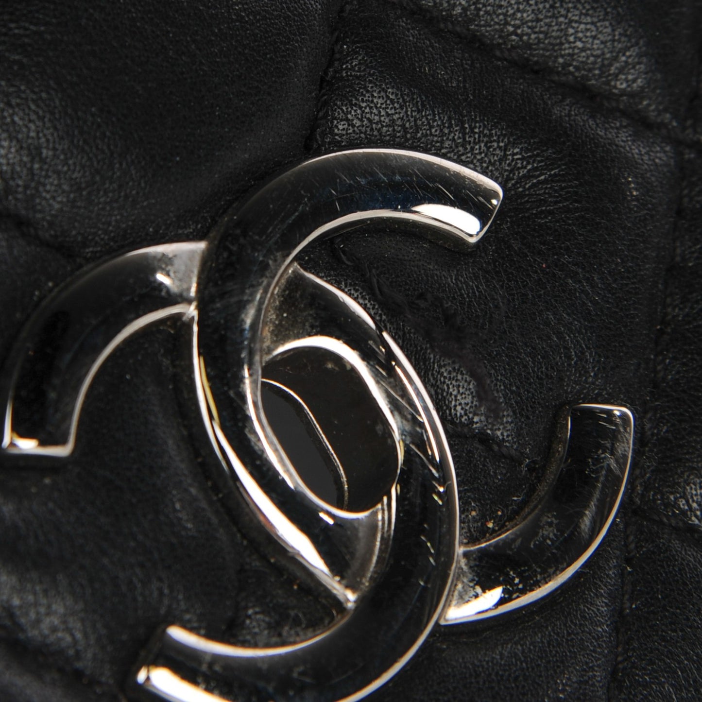 Calfskin Quilted In the Business Flap Bag Black