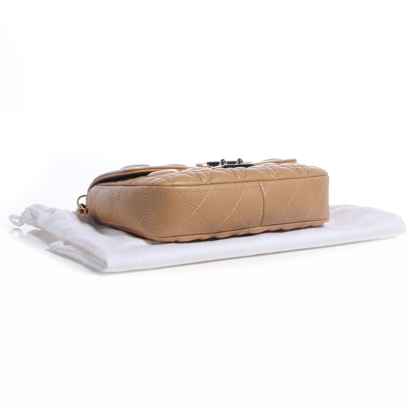 Leather Miss Dior Promenade Clutch Beige