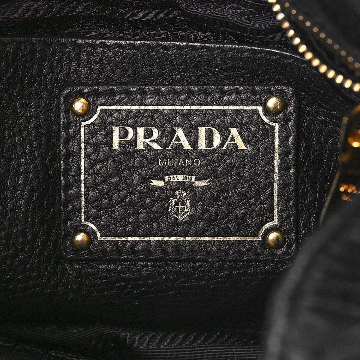 Prada Vitello Daino Tote Black 5 of 10