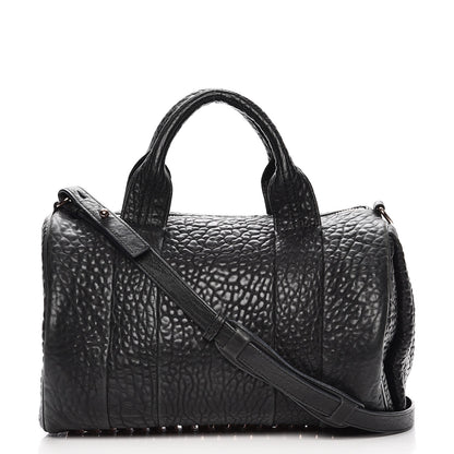 Alexander Wang Pebbled Lambskin Rocco Black Rose Gold Hardware 1 of 11