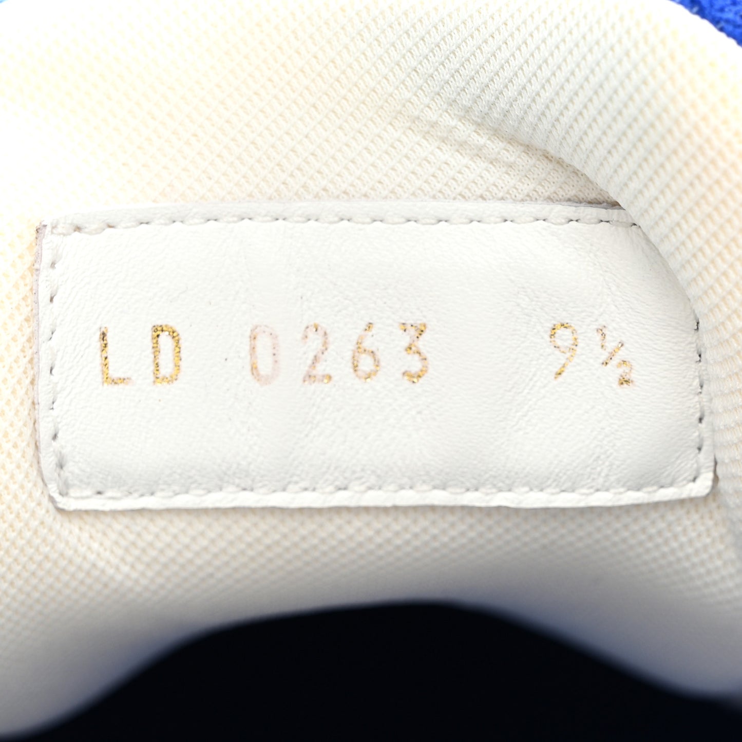 Jacquard Velvet Monogram Mens LV Trainer Sneakers 9.5 Blue