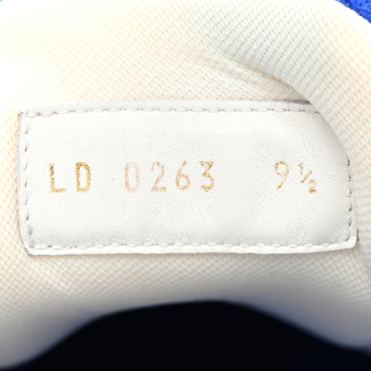 Louis Vuitton Jacquard Velvet Monogram Mens LV Trainer Sneakers 9.5 Blue 8 of 8