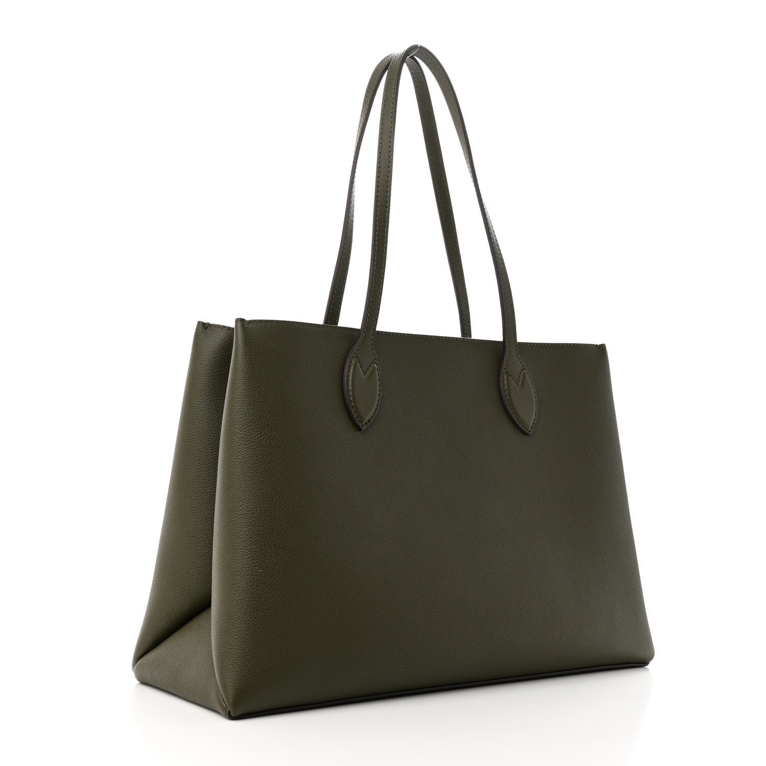 Louis Vuitton Grained Calfskin Lockme Shopper Kaki 3 of 9