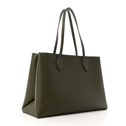 Louis Vuitton Grained Calfskin Lockme Shopper Kaki 3 of 9