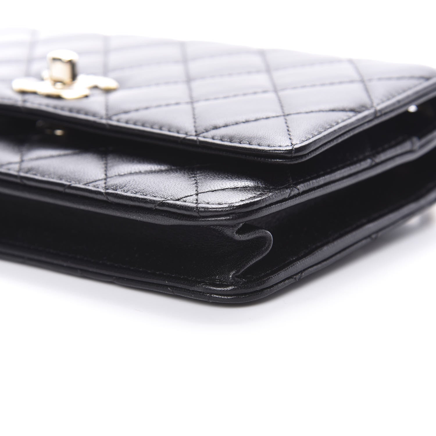 Chanel Lambskin Quilted Trendy CC Wallet On Chain WOC Black 11 of 13