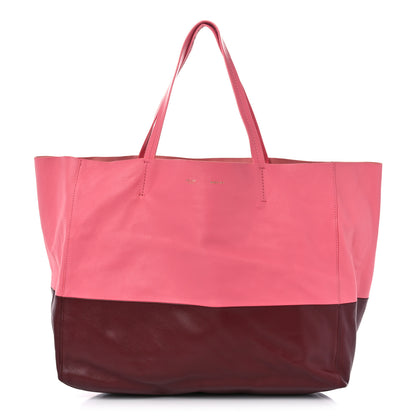 Celine Lambskin Horizontal Bi-Color Cabas Pink Rust 1 of 10