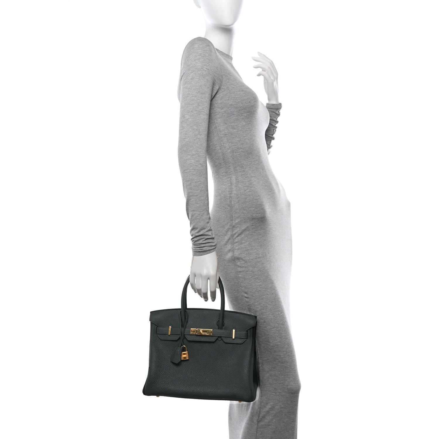 Hermes Togo BIRKIN 30 Vert Fonce 2 of 12