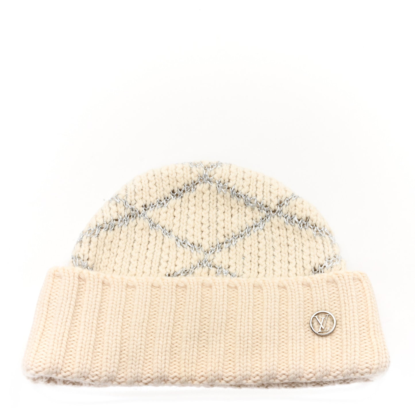 Wool Cashmere Shiny Malletage Hat Beige