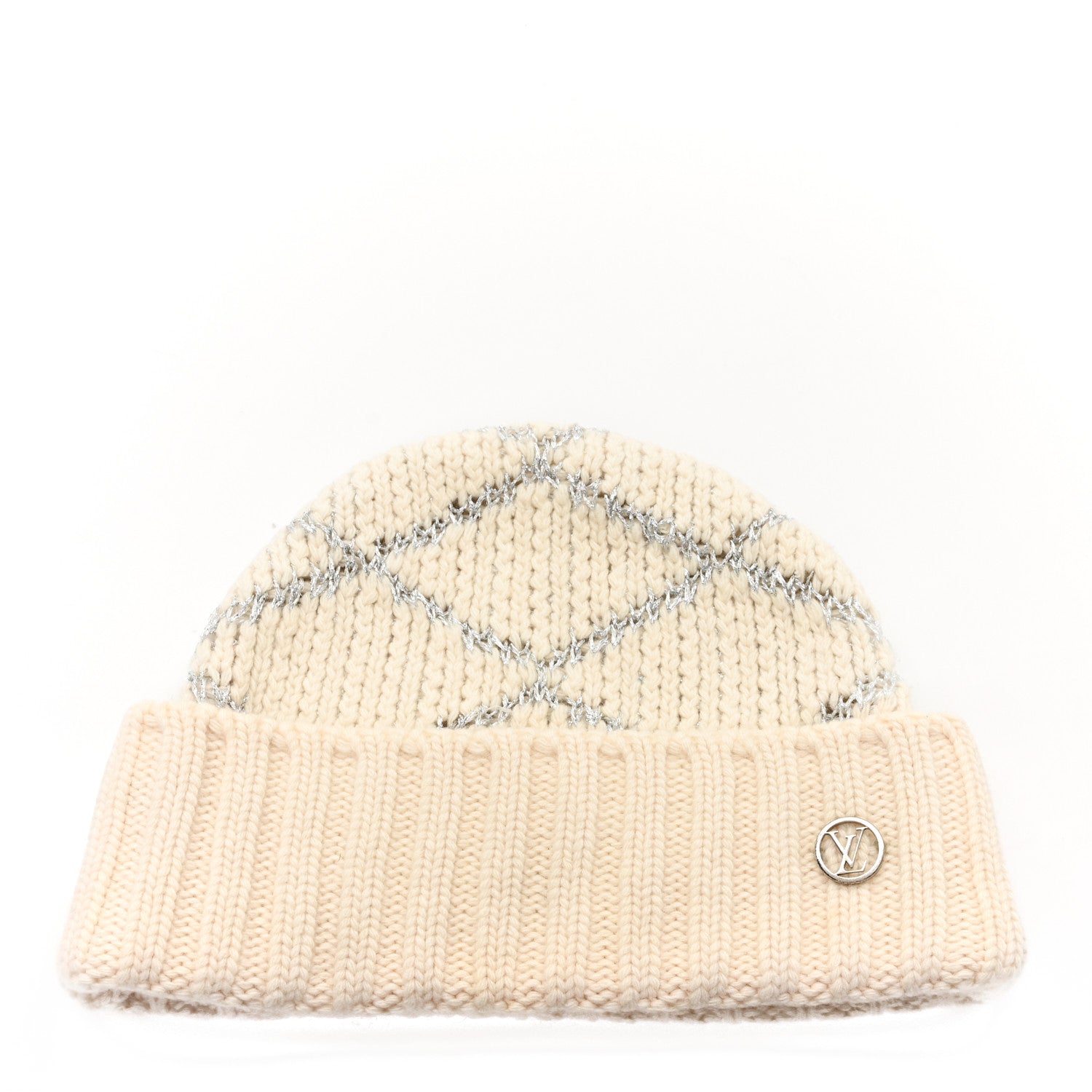 Louis Vuitton Wool Cashmere Shiny Malletage Hat Beige 1 of 5