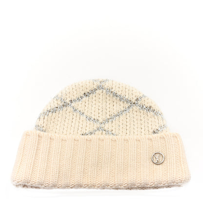 Louis Vuitton Wool Cashmere Shiny Malletage Hat Beige 1 of 5