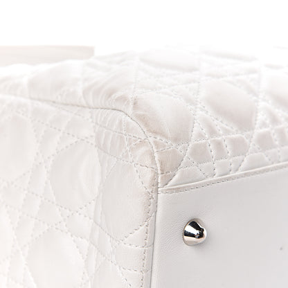 Christian Dior Lambskin Cannage Large Dior Soft Shopping Tote White 20 of 26