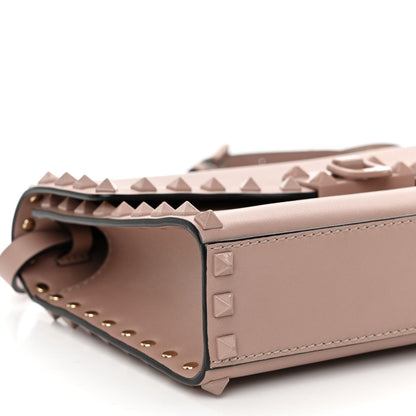 Valentino Garavani Vitello Monochrome Medium Rockstud Flip Lock Crossbody Bag Poudre 8 of 9