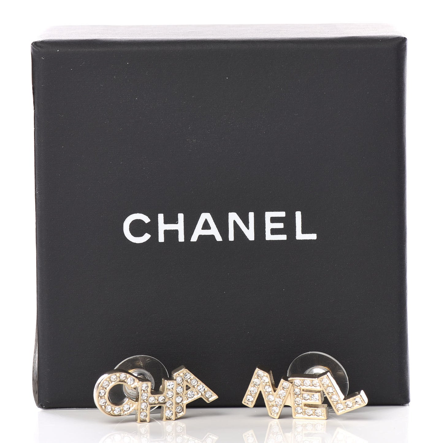 Crystal Pearl Signature Stud Earrings Gold