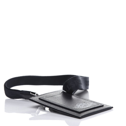 Christian Dior X AIR JORDAN Grained Calfskin Vertical Card Holder Lanyard Bleu 4 of 7
