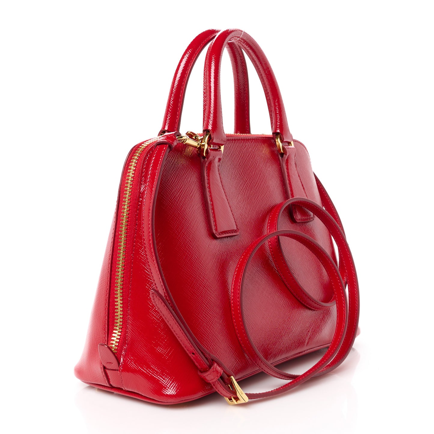 Saffiano Vernice Small Promenade Tote Rosso