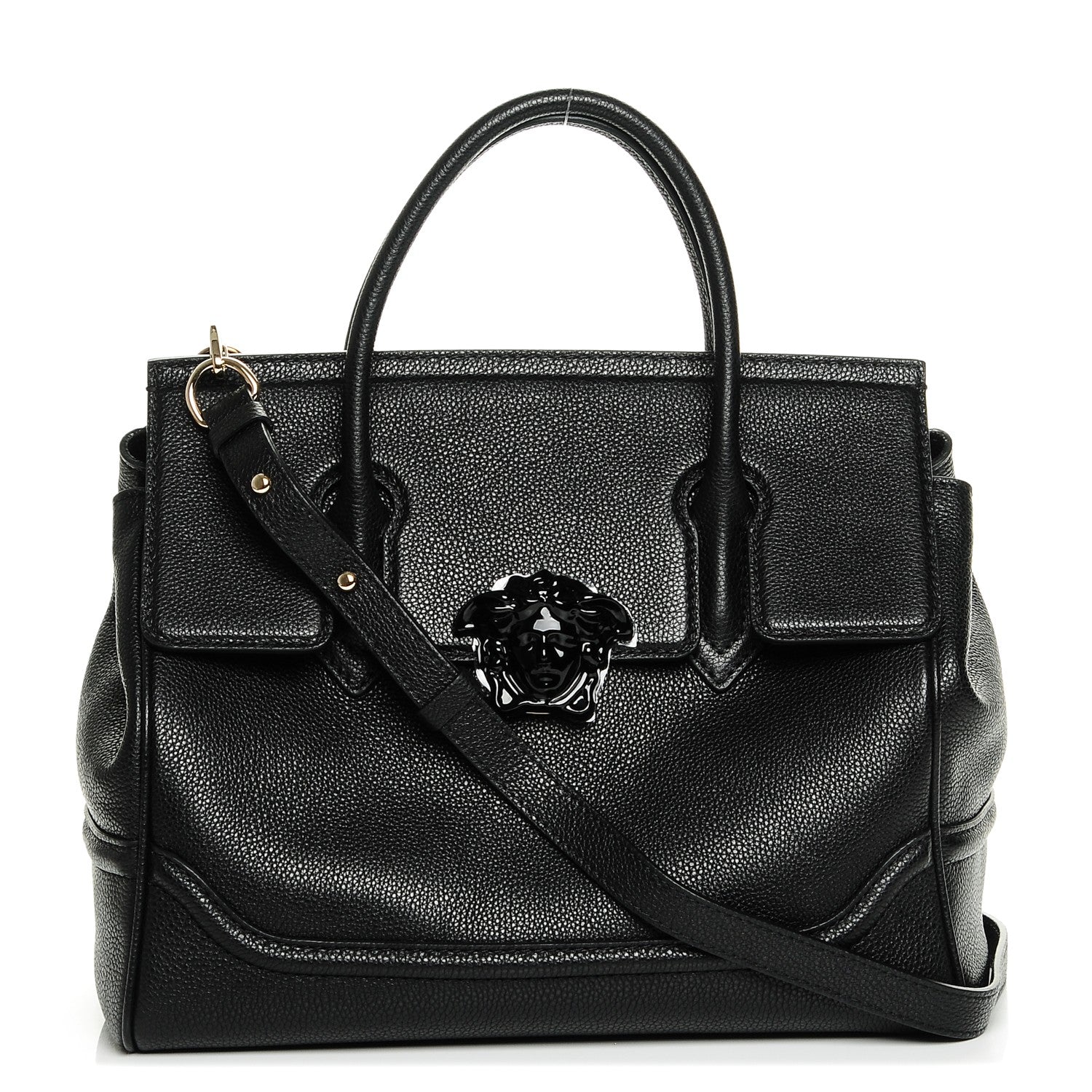 Versace Calfskin Large Palazzo Empire Bag Black 1 of 9