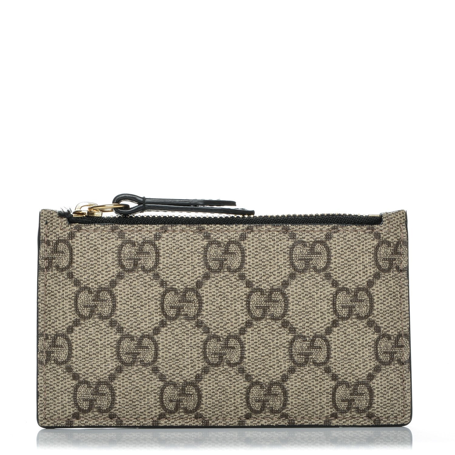 Gucci GG Supreme Monogram Coin Case Card Holder Black 1 of 7