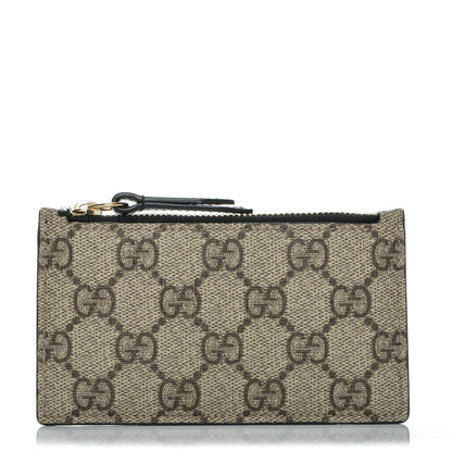 Gucci GG Supreme Monogram Coin Case Card Holder Black 1 of 7