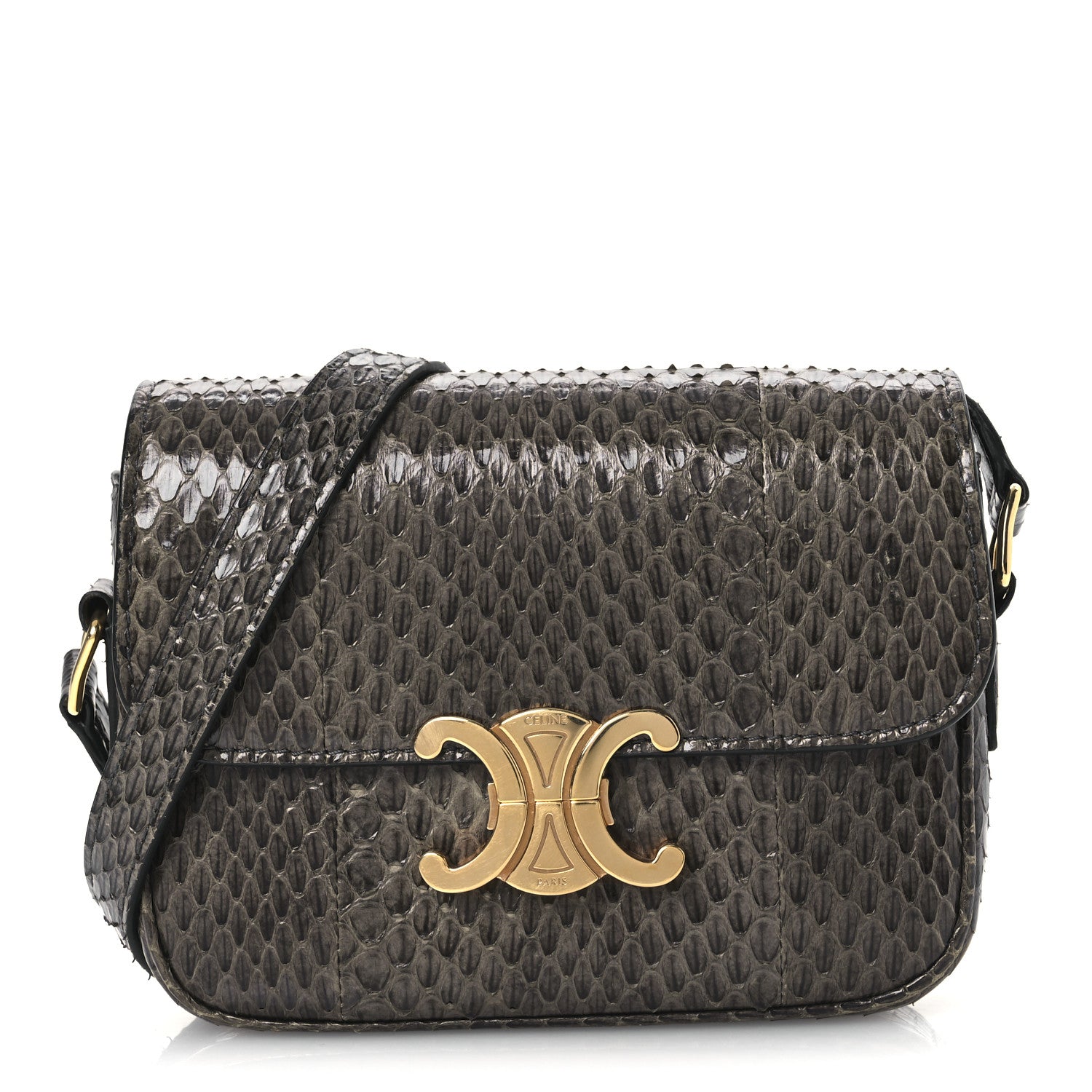 Celine Watersnake Teen Triomphe Grey 9 of 12