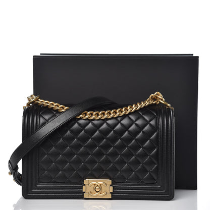 Chanel Caviar Quilted New Medium Boy Flap Black 11 of 11