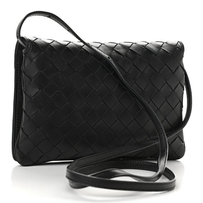 Bottega Veneta Nappa Intrecciato Flap Crossbody Black 2 of 9