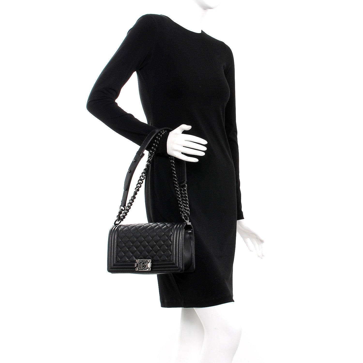 Chanel Caviar Quilted Medium Boy Flap So Black 3 of 9