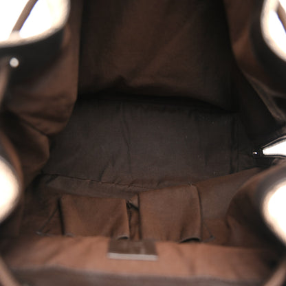 Gucci Monogram Dollar Calfskin O Drawstring Backpack Beige Ebony Testa di Moro Dark Chocolate 4 of 10