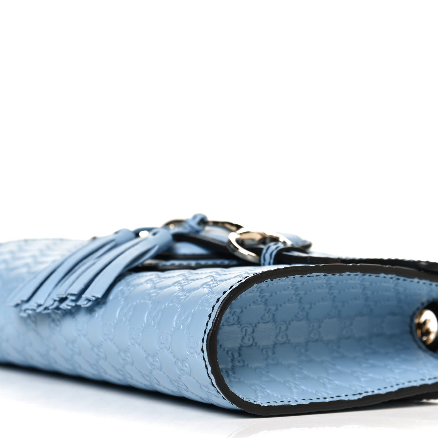 Gucci Soft Microguccissima Mini Emily Chain Shoulder Bag Mineral Blue 10 of 10