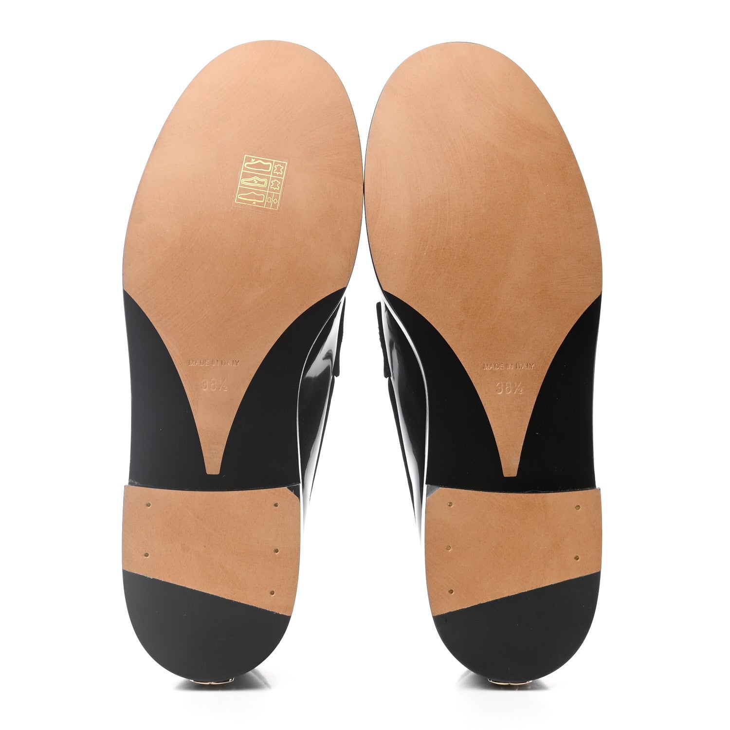 Chanel Shiny Calfskin Logo Loafers 38.5 Black 5 of 8