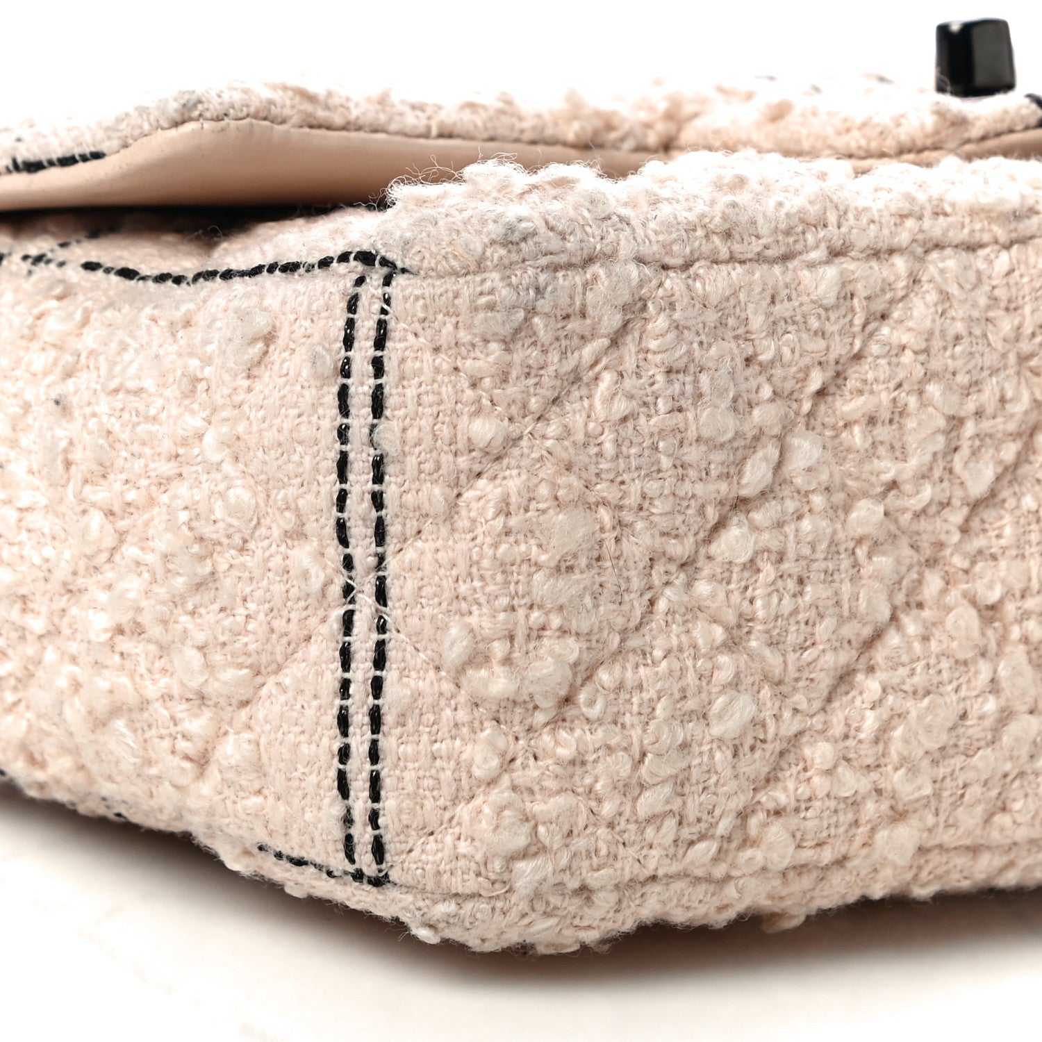 Chanel Tweed Quilted Mini Rectangular Flap Light Pink Black 9 of 12