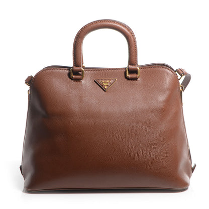 Prada Saffiano Cuir Brevetto Satchel Palissandro 1 of 11