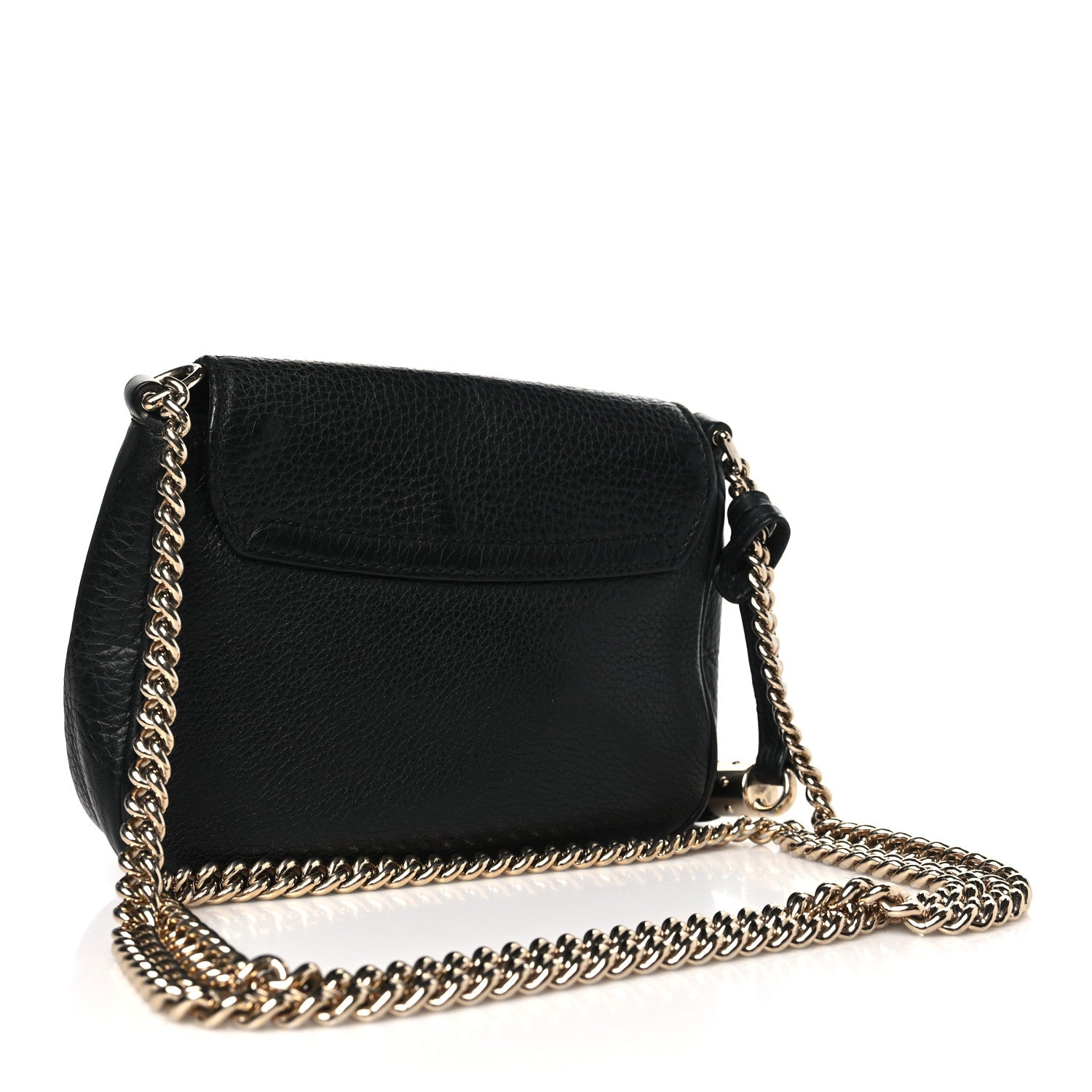 Gucci Pebbled Calfskin Small Soho Flap Crossbody Black 3 of 10