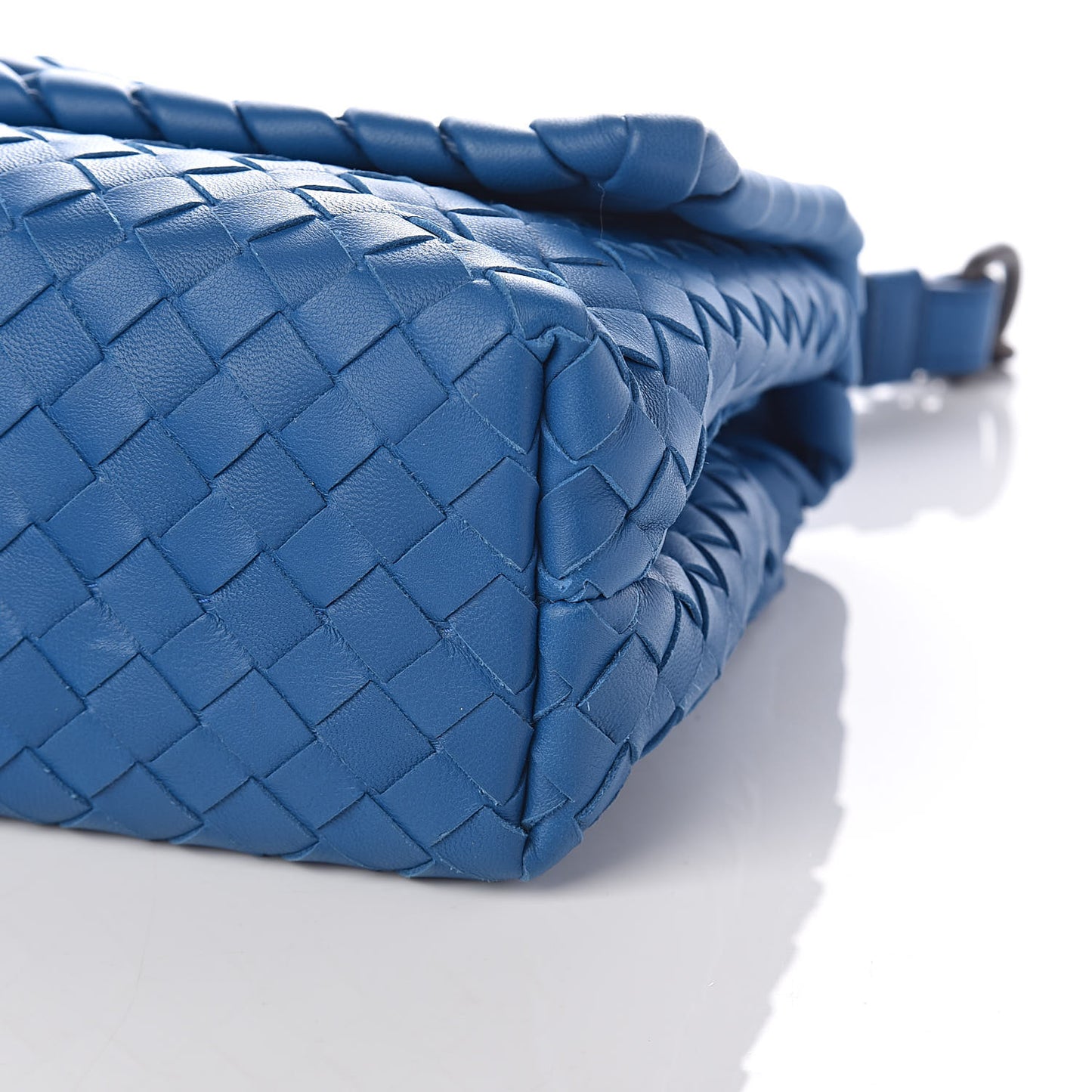 Nappa Intrecciato Baby Olimpia Shoulder Bag Bleuette
