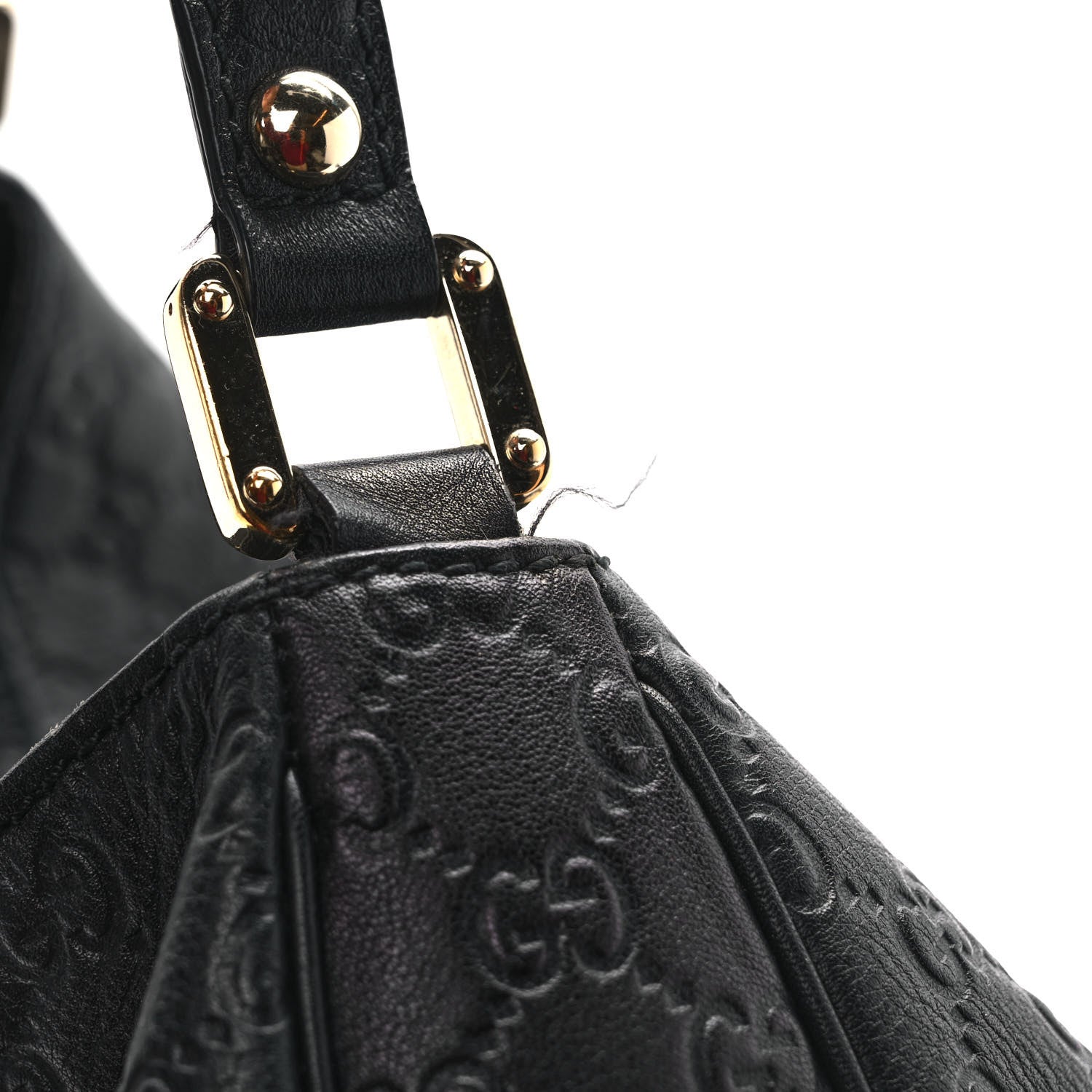 Gucci Guccissima Large New Ladies Web Hobo Black 12 of 13