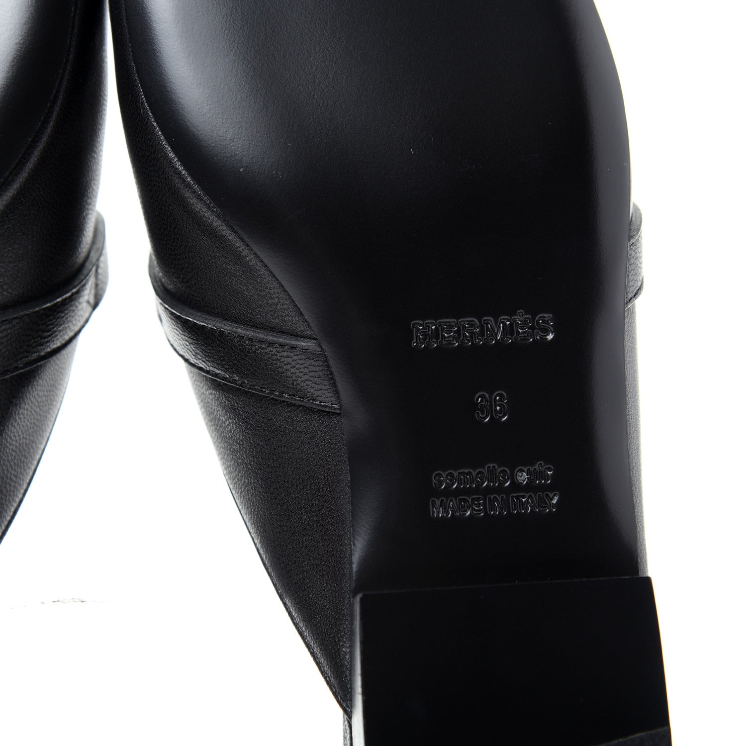 Hermes Goatskin Oz Mules 36 Black 9 of 11