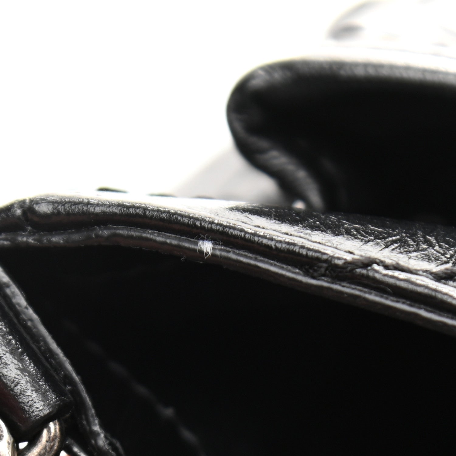 Saint Laurent Crinkled Lambskin Matelasse Monogram Baby Niki Chain Satchel Black 13 of 13